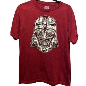Star Wars Men’s Darth Vader Darkside Sugar Skull Tee Shirt Size Large